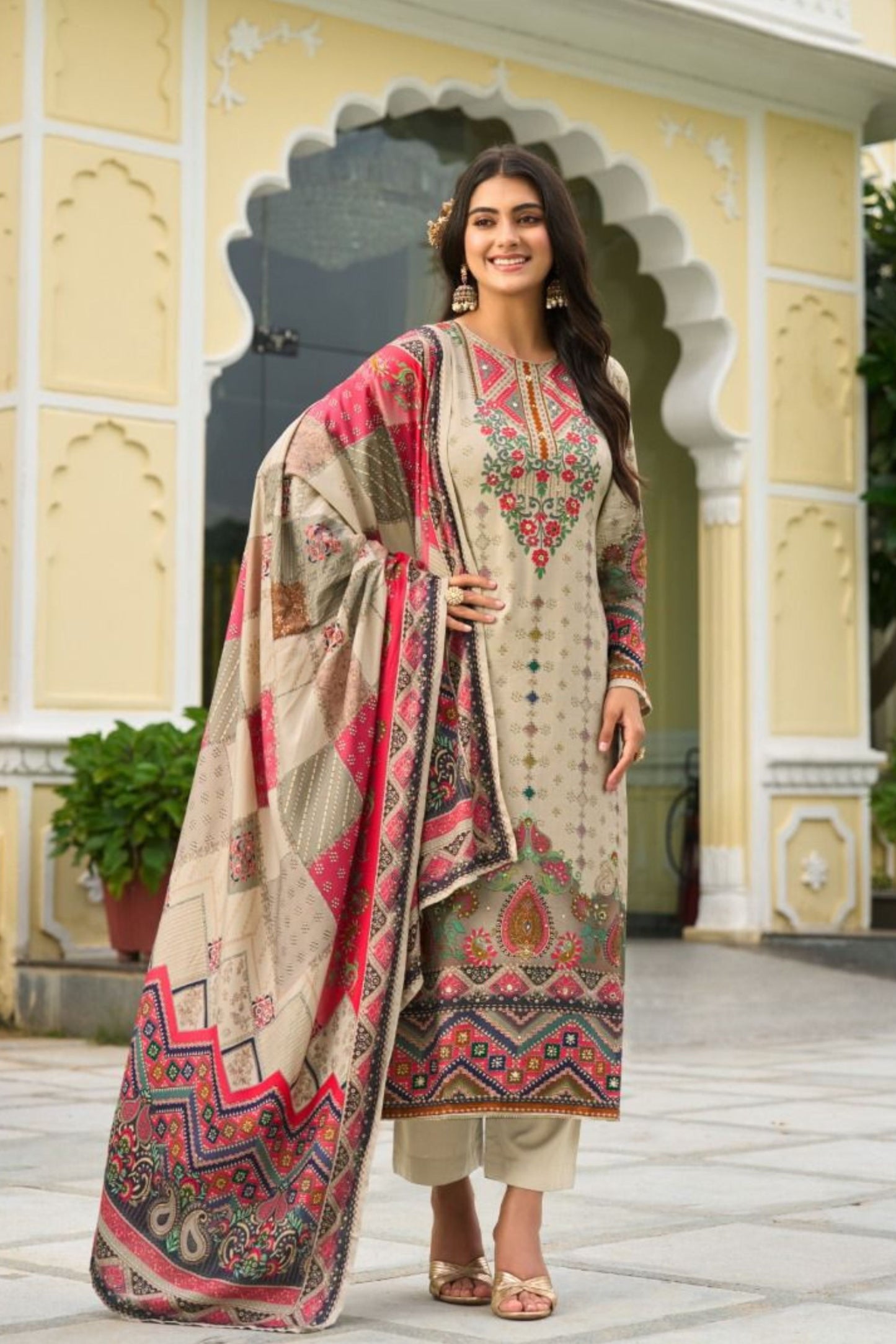 Premium Printed Suit Ensemble