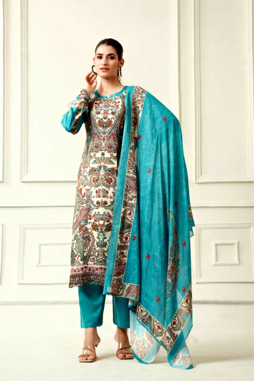 Elegance Royal Muslin Suit