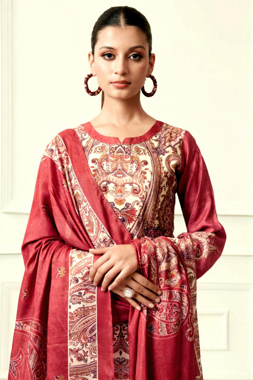 Elegance Royal Muslin Suit