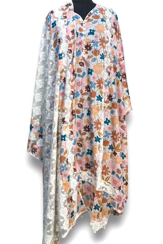 Divine Floral Chikankari Delight