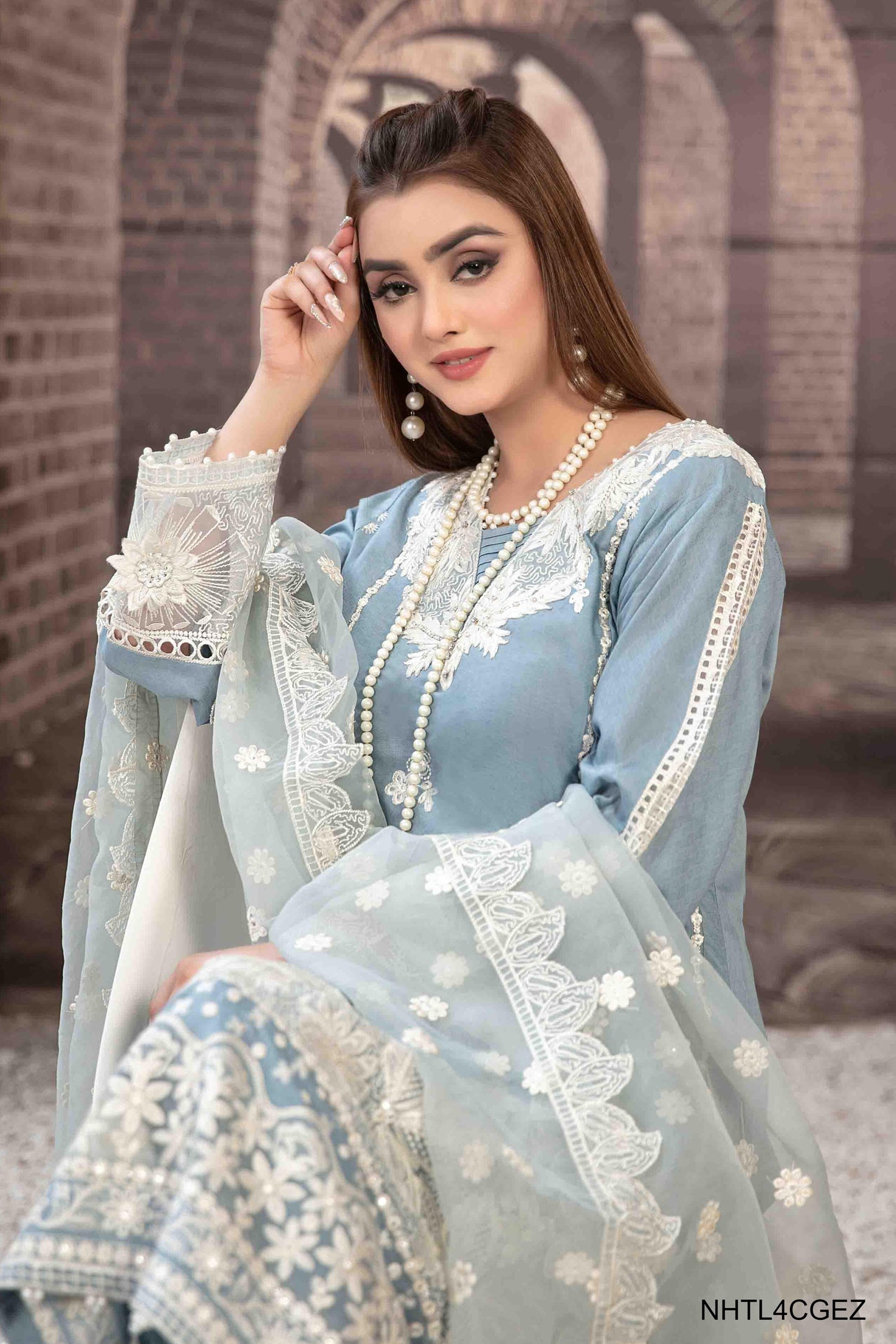 Nezarah Embroidered Fancy Dupatta D - 9158