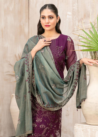 Mishkah by Tawakkal Fabrics Embroidered Organza Suits | D-9931