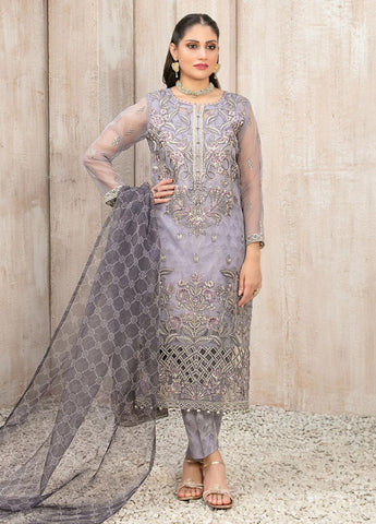 Mishkah by Tawakkal Fabrics Embroidered Organza Suits | D-9932