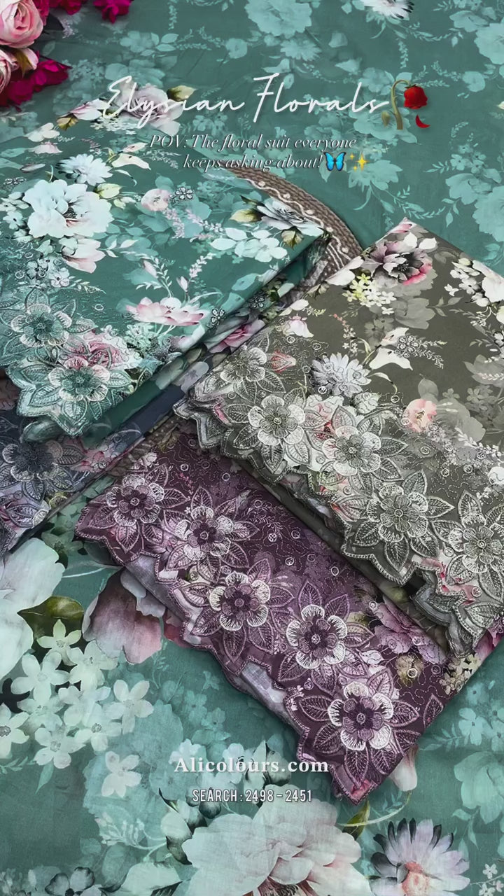 Elysian Florals Premium Thread Cotton | 2498-2502