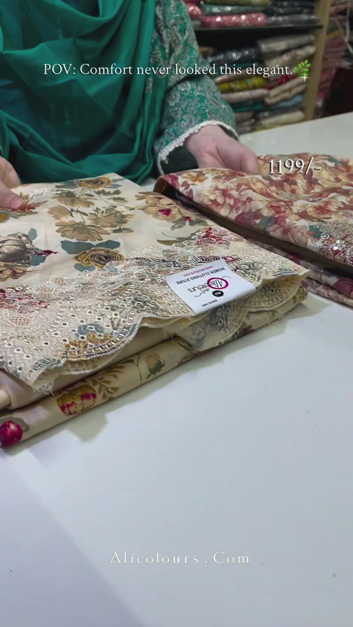 Premium Embroidered Cotton Suits | 6601
