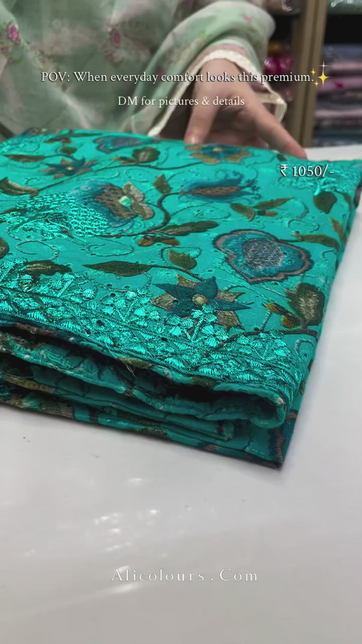 Aqua Flora Chikankari Premium Set | 550